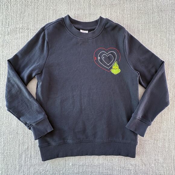 Hanna Andersson x Grinch Kid's Gray Sweatshirt EUC 8 - Picture 1 of 5